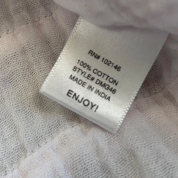 Michael Stars Double Gauze Keyhole Top Bloom Pink Boho Peasant Blouse Medium - Picture 6 of 16